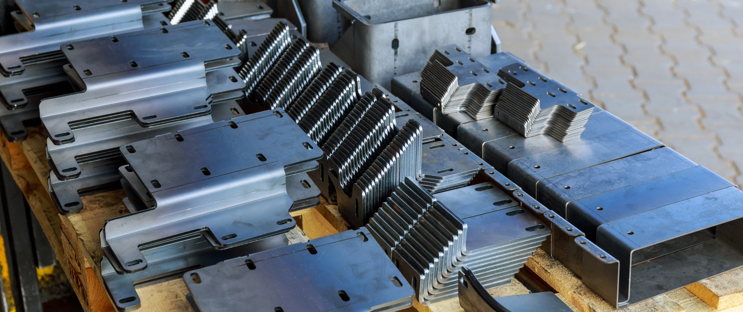 The finished product after bending on a sheet metal bending machine.