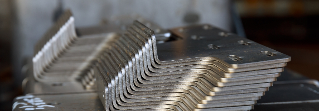 The finished product after bending on a sheet metal bending machine. Custom Metal Fabrication